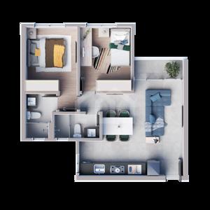 Apartamento 2 quartos 1 vagas 62 a 71m²