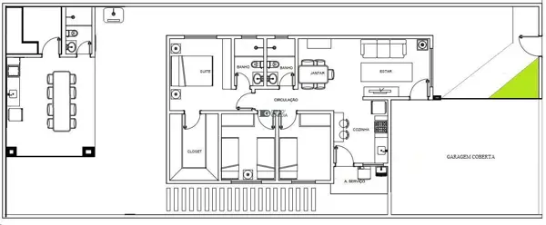 Apartamento 3 quartos 3 banheiros 145m²