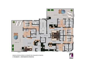 Apartamento 2 quartos 2 banheiros 70m²
