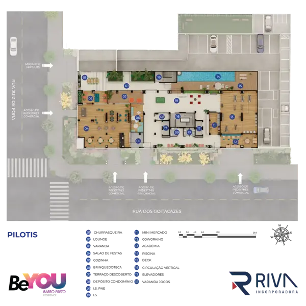 Apartamento 2 quartos 1 banheiro 55m²