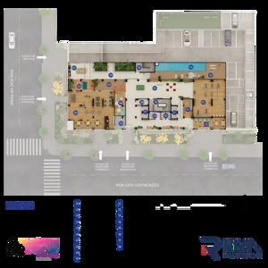 Apartamento 2 quartos 1 banheiro 55m²