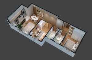 Apartamento 2 quartos 2 banheiros 53m²