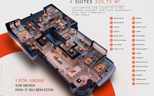 Apartamento 4 quartos 4 banheiros 182m²