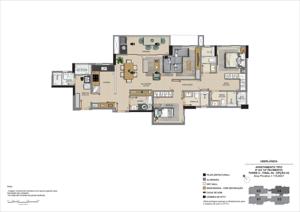 Apartamento 3 quartos 4 banheiros 137m²