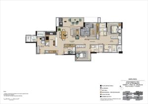 Apartamento 3 quartos 4 banheiros 137m²