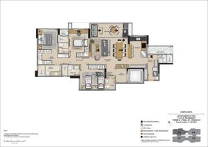 Apartamento 3 quartos 4 banheiros 137m²