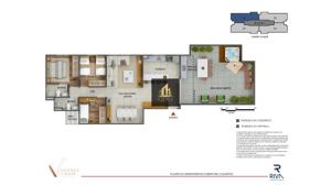 Apartamento 3 quartos  banheiros 118m²