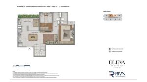 Apartamento 3 quartos 2 banheiros 83m²