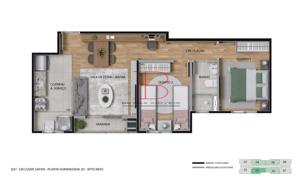 Apartamento 3 quartos 2 banheiros 