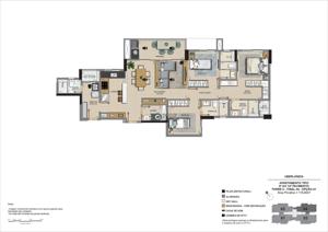 Apartamento 3 quartos 4 banheiros 137m²