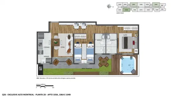 Apartamento 2 quartos 1 banheiro 52m²