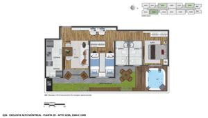 Apartamento 2 quartos 2 banheiros 53m²