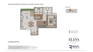 Apartamento 3 quartos 2 banheiros 83m²