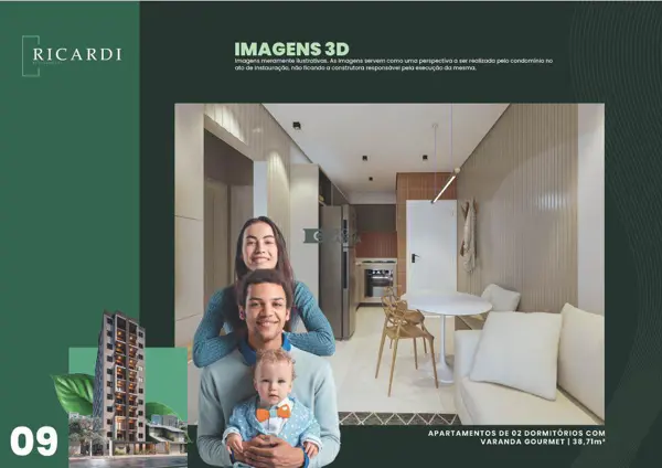 Apartamento 2 quartos 1 banheiro 35m²