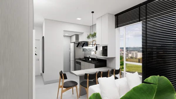 Apartamento 2 quartos 1 banheiro 59m²