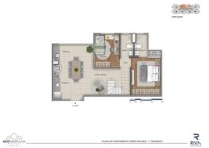 Apartamento 2 quartos 1 banheiro 55m²