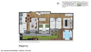 Apartamento 2 quartos 2 banheiros 53m²