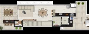 Apartamento 2 quartos 2 banheiros 93m²