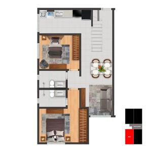 Apartamento 2 quartos 2 banheiros 141m²