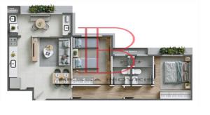 Apartamento 2 quartos 2 banheiros 