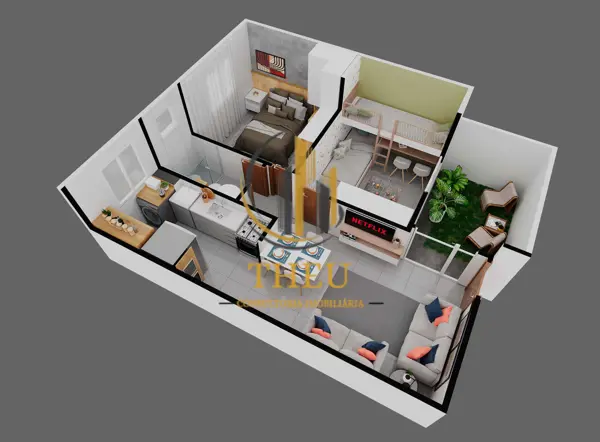 Apartamento 2 quartos 1 banheiro 100m²