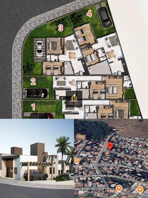 Casa 2 quartos  banheiros 65m²