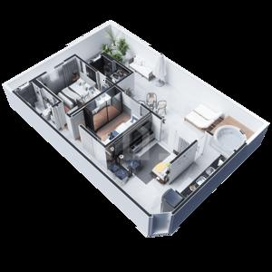 Apartamento 2 quartos 1 - 2 vagas 54 a 111m²
