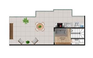 Apartamento 2 quartos 1 banheiro 62m²