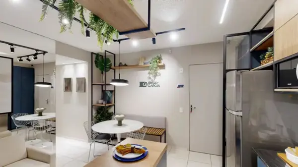 Apartamento 2 quartos 1 banheiro 43m²