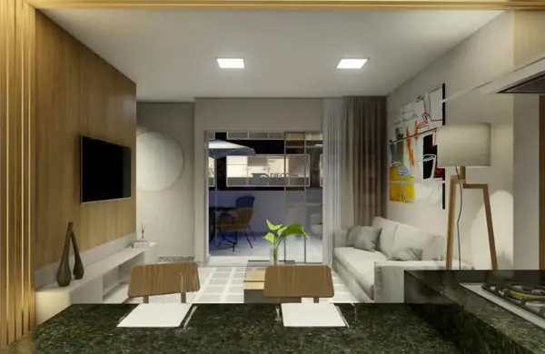 Apartamento 2 quartos 3 banheiros 60m²
