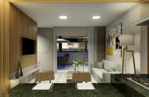 Apartamento 2 quartos 3 banheiros 60m²
