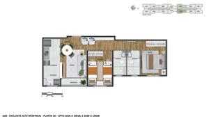 Apartamento 2 quartos 2 banheiros 53m²