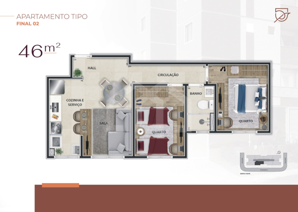 Apartamento 1 - 2 quartos 0 - 1 vagas 40 a 92m²
