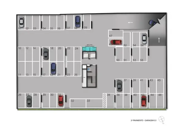 Apartamento 2 quartos 1 banheiro 54m²