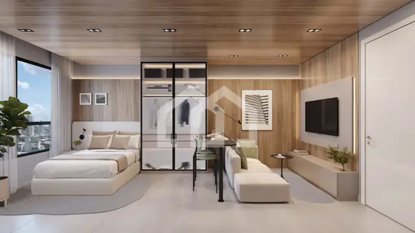 Apartamento 1 quarto 1 banheiro 25m²