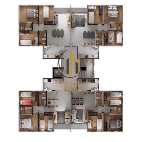 Apartamento 3 quartos 2 banheiros 135m²