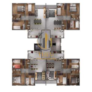Apartamento 3 quartos 2 banheiros 135m²
