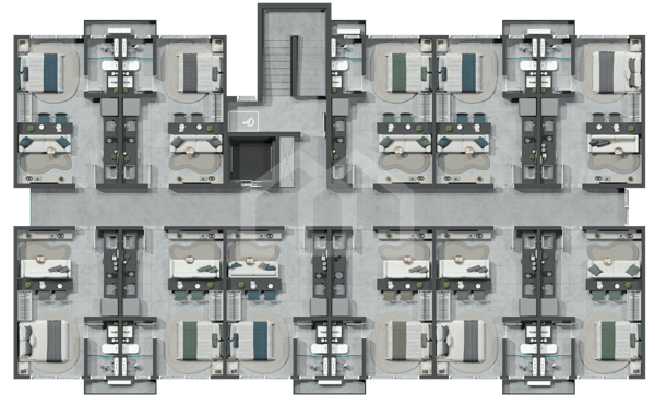 Apartamento 1 quarto 1 banheiro 25m²