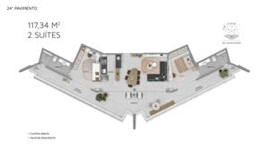 Apartamento 1 quarto 1 banheiro 120m²