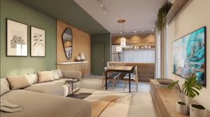 Apartamento 2 quartos 1 banheiro 55m²