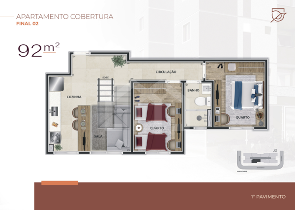 Apartamento 1 - 2 quartos 0 - 1 vagas 40 a 92m²
