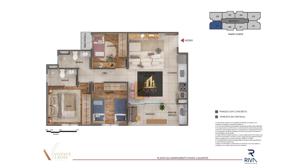 Apartamento 3 quartos  banheiros 118m²