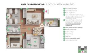 Apartamento 2 quartos 1 banheiro 45m²