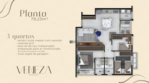 Apartamento 3 quartos 4 banheiros 158m²