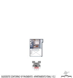 Apartamento 1 quarto 1 banheiro 58m²