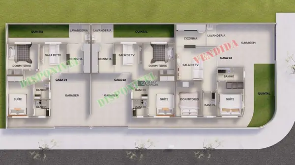 Apartamento 2 quartos 2 banheiros 43m²