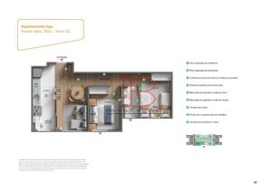 Apartamento 2 quartos 1 banheiro 47m²