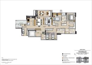 Apartamento 3 quartos 4 banheiros 137m²