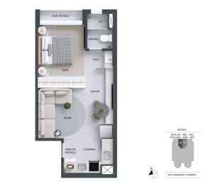 Apartamento 2 quartos 2 banheiros 106m²