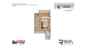 Apartamento 2 quartos 1 banheiro 55m²